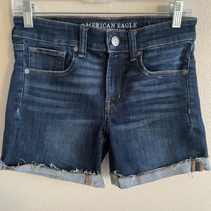 Womens American Eagle Cut Off Next Level Stretch Denim Shorts‎